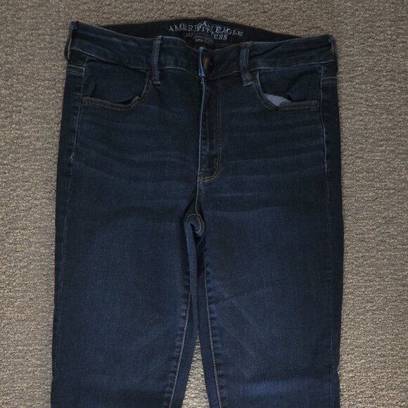 American Eagle AE HI Rise Jegging Super Super Stretch Jeans Size 10 Reg - Picture 3 of 4